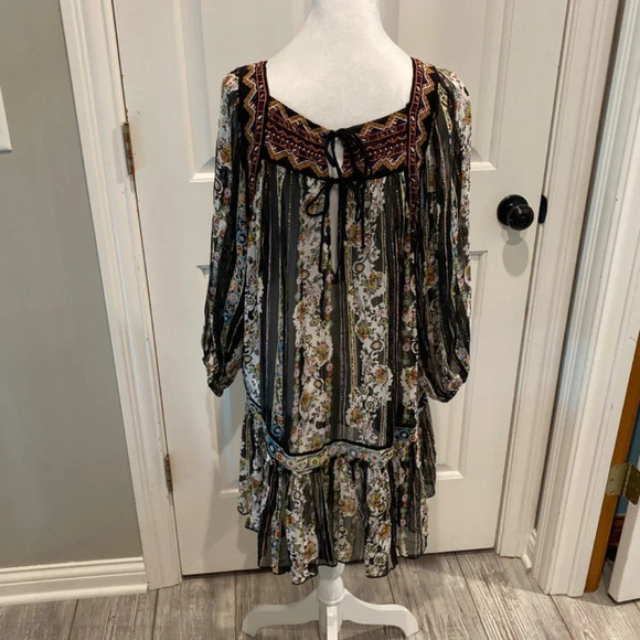 Free People Dance Magic Embroidered Tunic Dress Multicolor 16781 - Picture 8 of 12